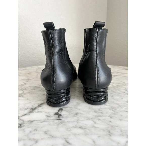 Miista Ashlynn Leather Ankle Boots Size 37 US 7 Black - Picture 5 of 10